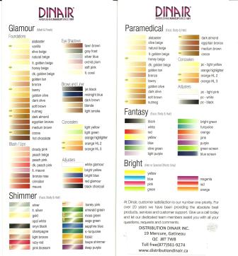 Color charts